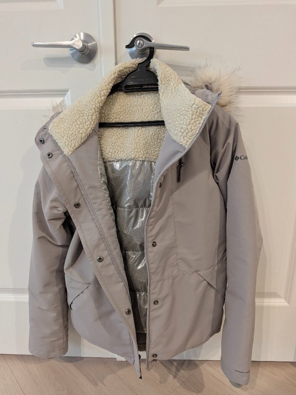 Columbia womens South Canyon Down Jacket Light Grey in Medium